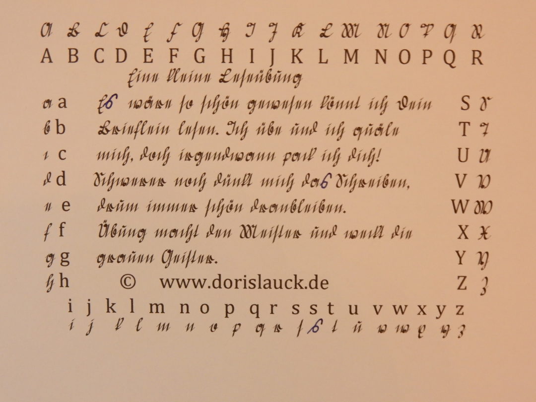s-Regel bei Sütterlin auch altdeutsche Schrift genannt - SeniorenAllüren