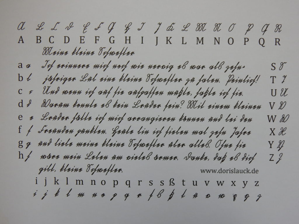 s-Regel bei Sütterlin auch altdeutsche Schrift genannt - SeniorenAllüren